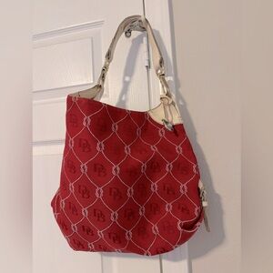 DOONEY & BOURKE Dillon Red & White Hobo Bag